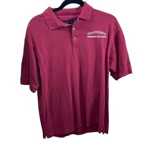 Ultra Club Polo Shirt Transylvania Swim Dive Maroon White Size M Medium